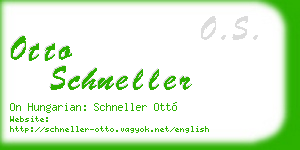 otto schneller business card